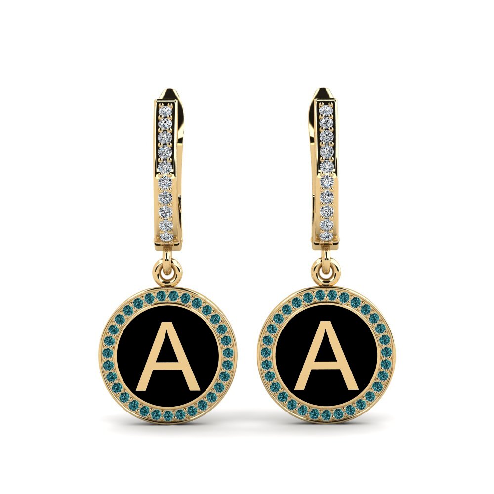 Blue Diamond Women's Earring Elmolt - A