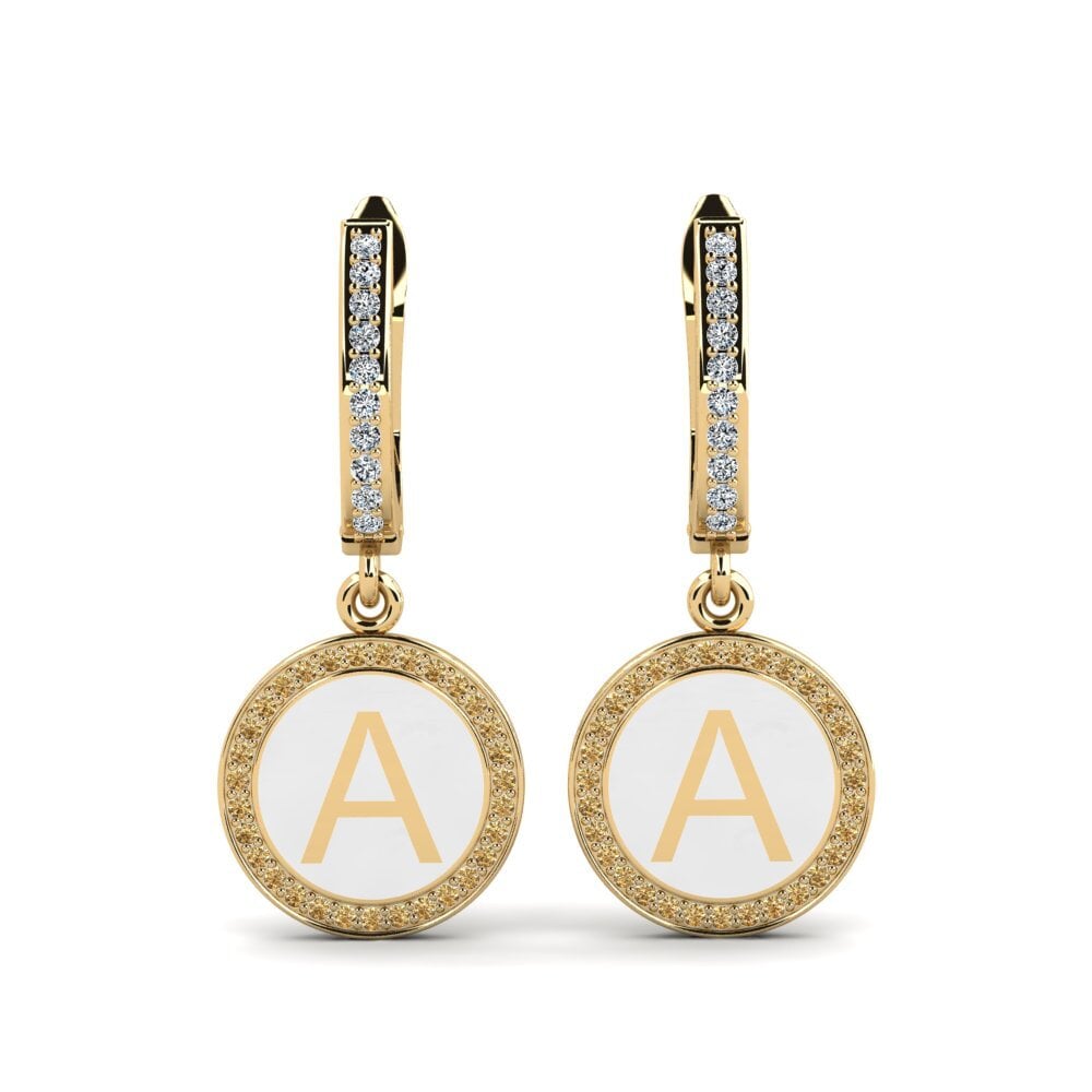 Brown Diamond Women's Earring Elmolt - A