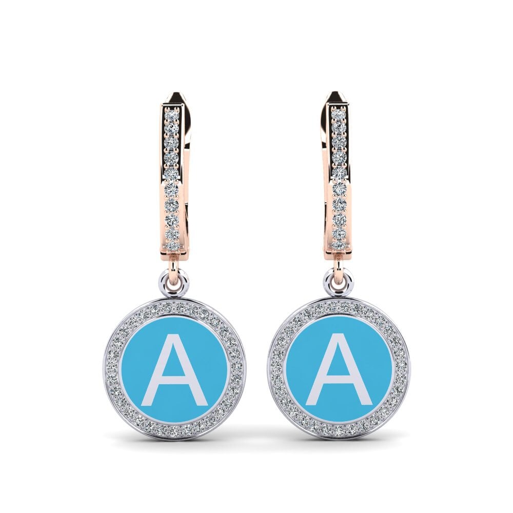14ct Rose & White Gold Women's Earring Elmolt - A