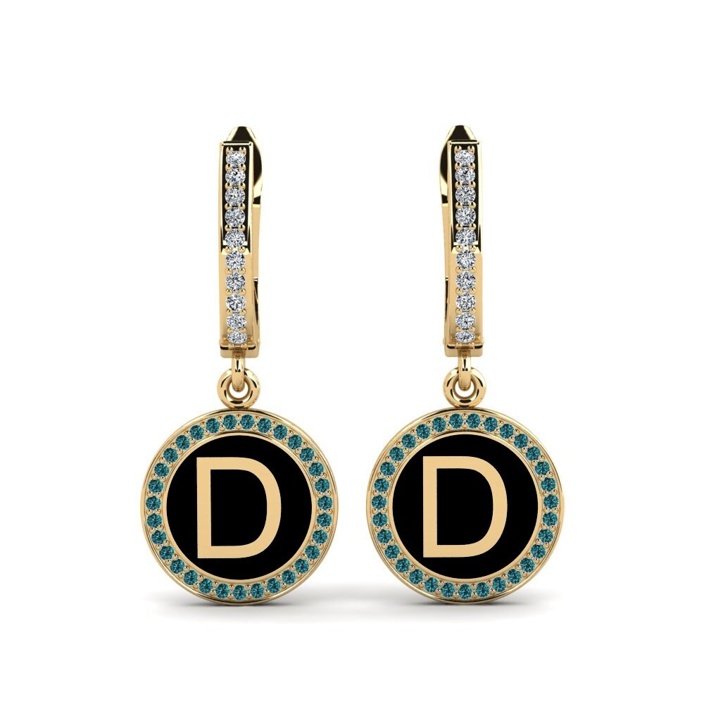 Blue Diamond Women's Earring Elmolt - D