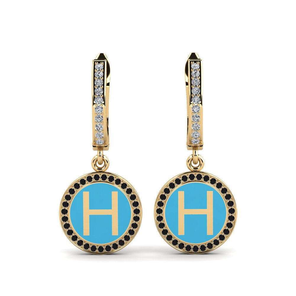 Black Sapphire Women's Earring Elmolt - H