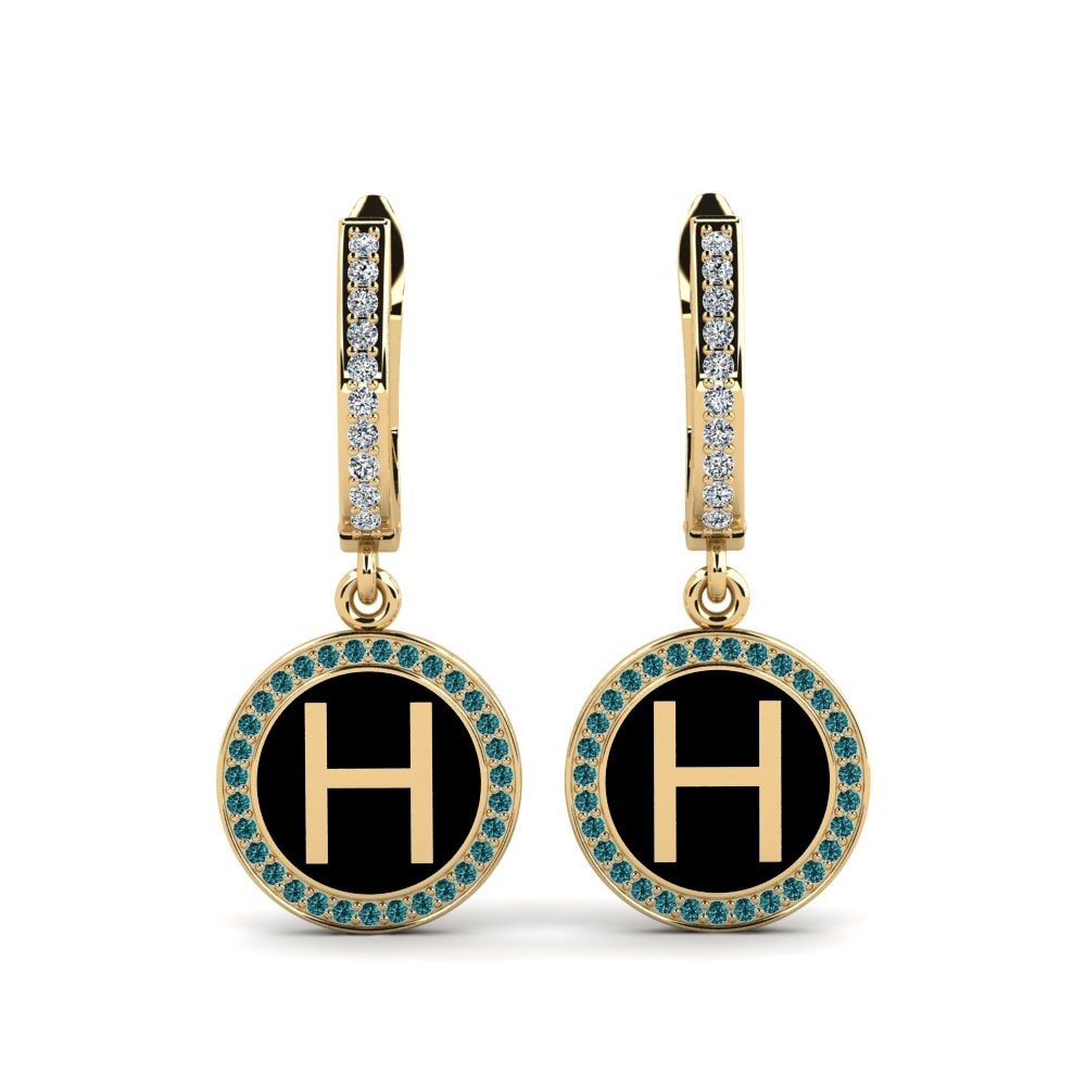 Blue Diamond Women's Earring Elmolt - H