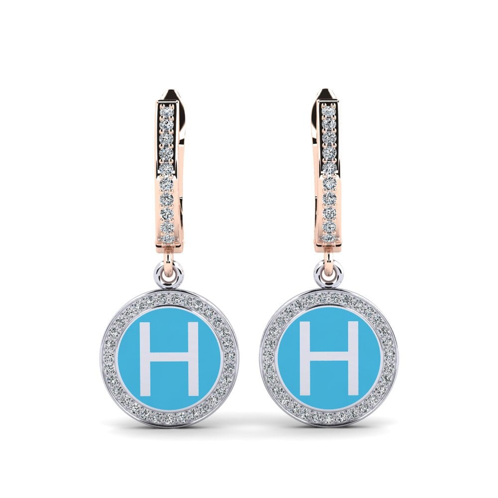 14ct Rose & White Gold Women's Earring Elmolt - H