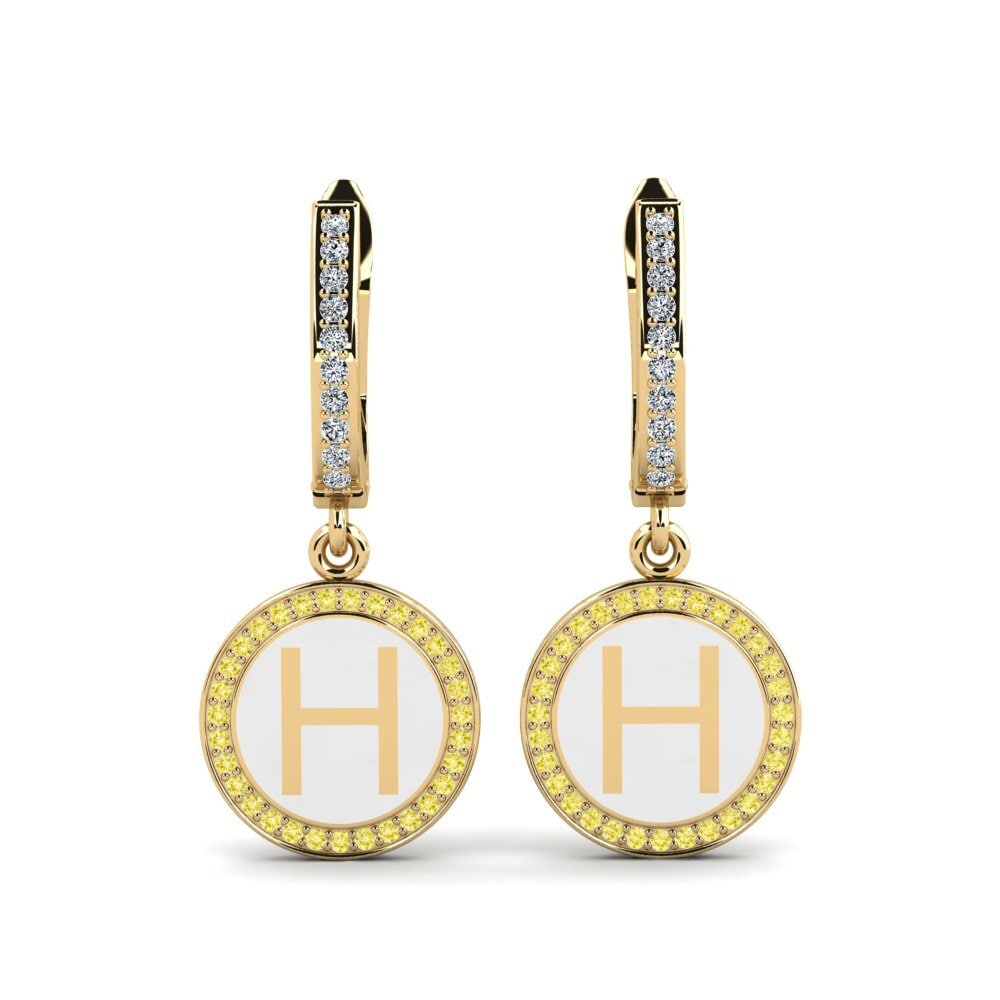 Yellow Sapphire Women's Earring Elmolt - H