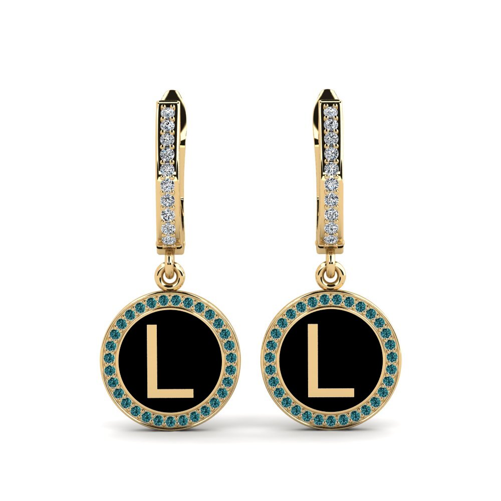 Blue Diamond Women's Earring Elmolt - L