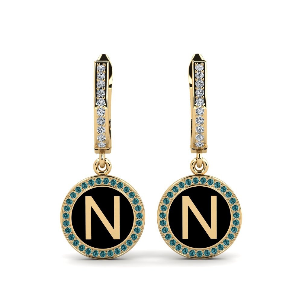 Blue Diamond Women's Earring Elmolt - N