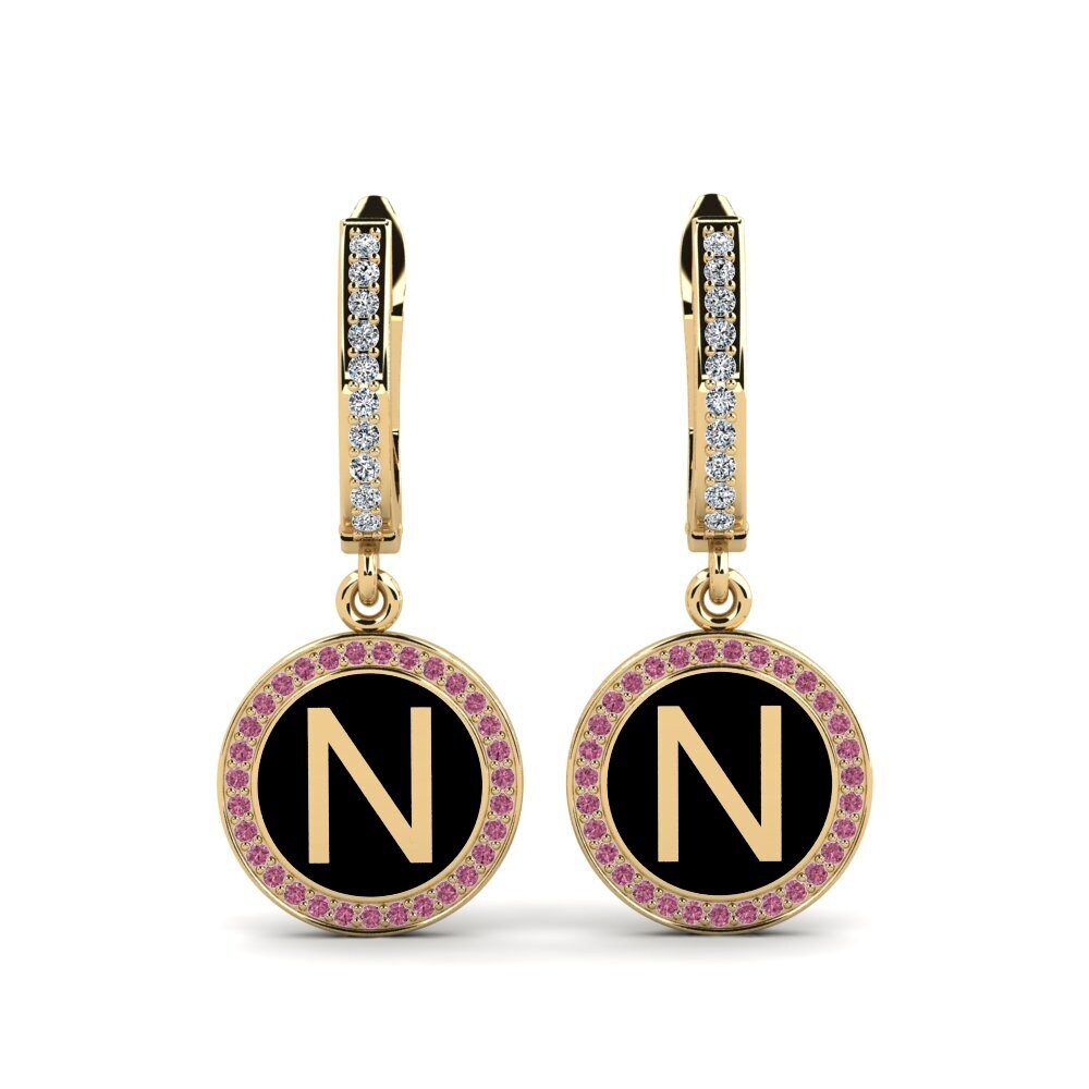 Rhodolite Garnet Women's Earring Elmolt - N