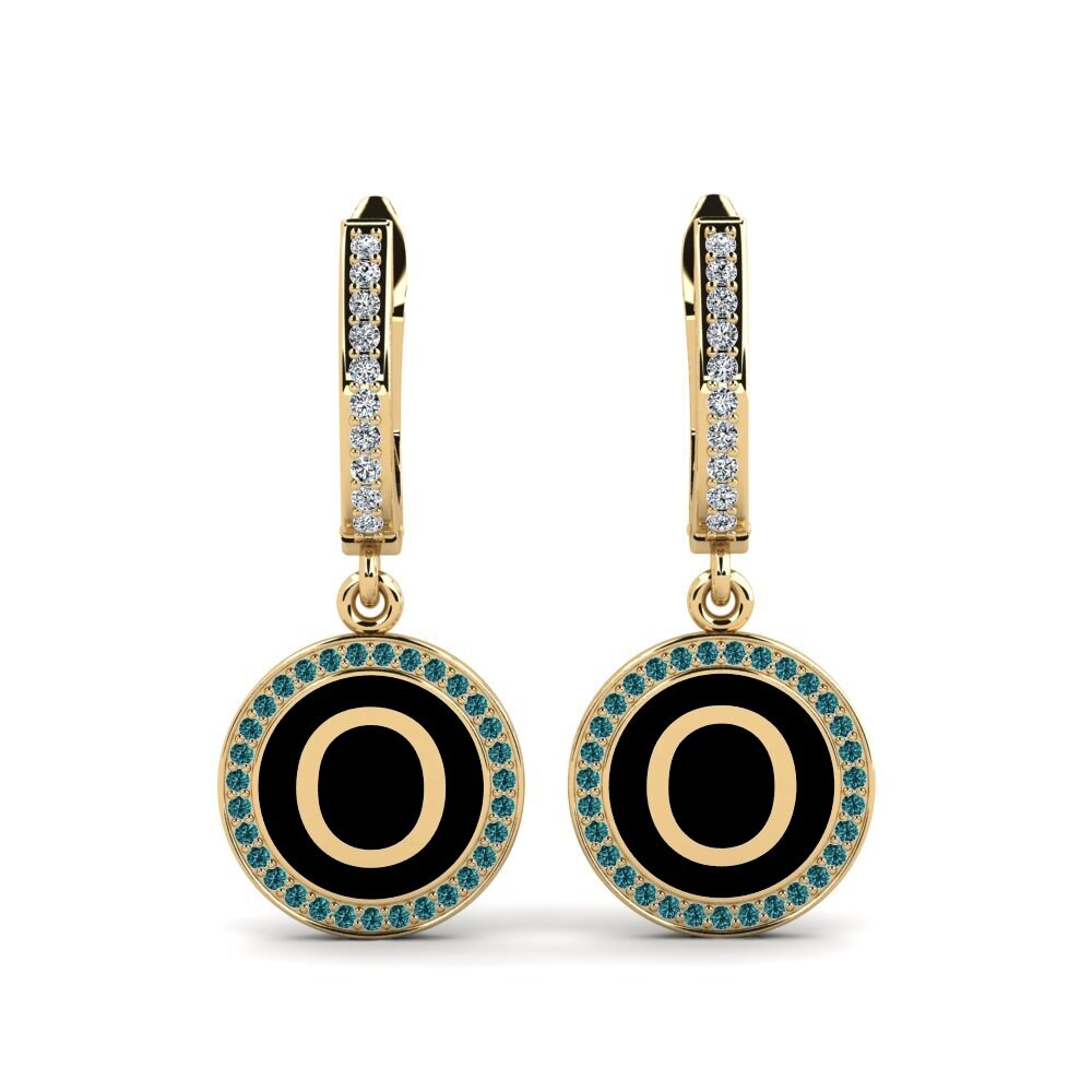 Blue Diamond Women's Earring Elmolt - O