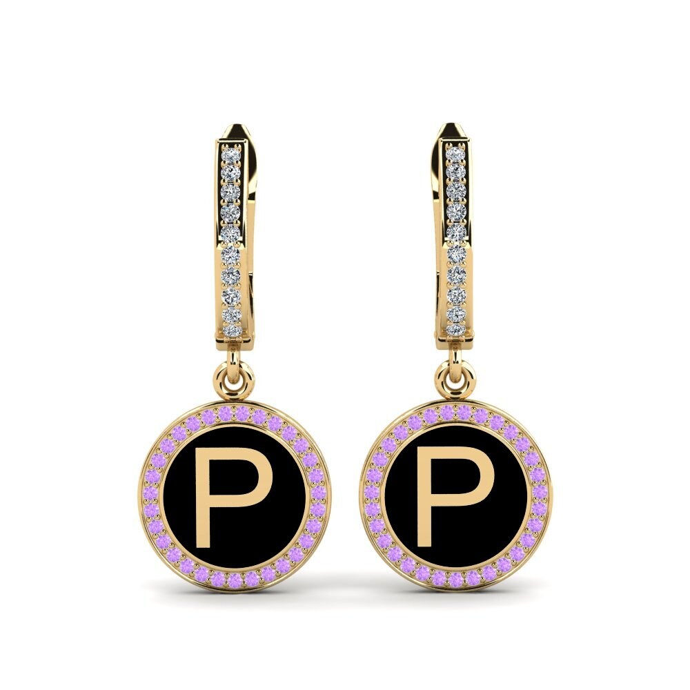 Amethyst Women's Earring Elmolt - P