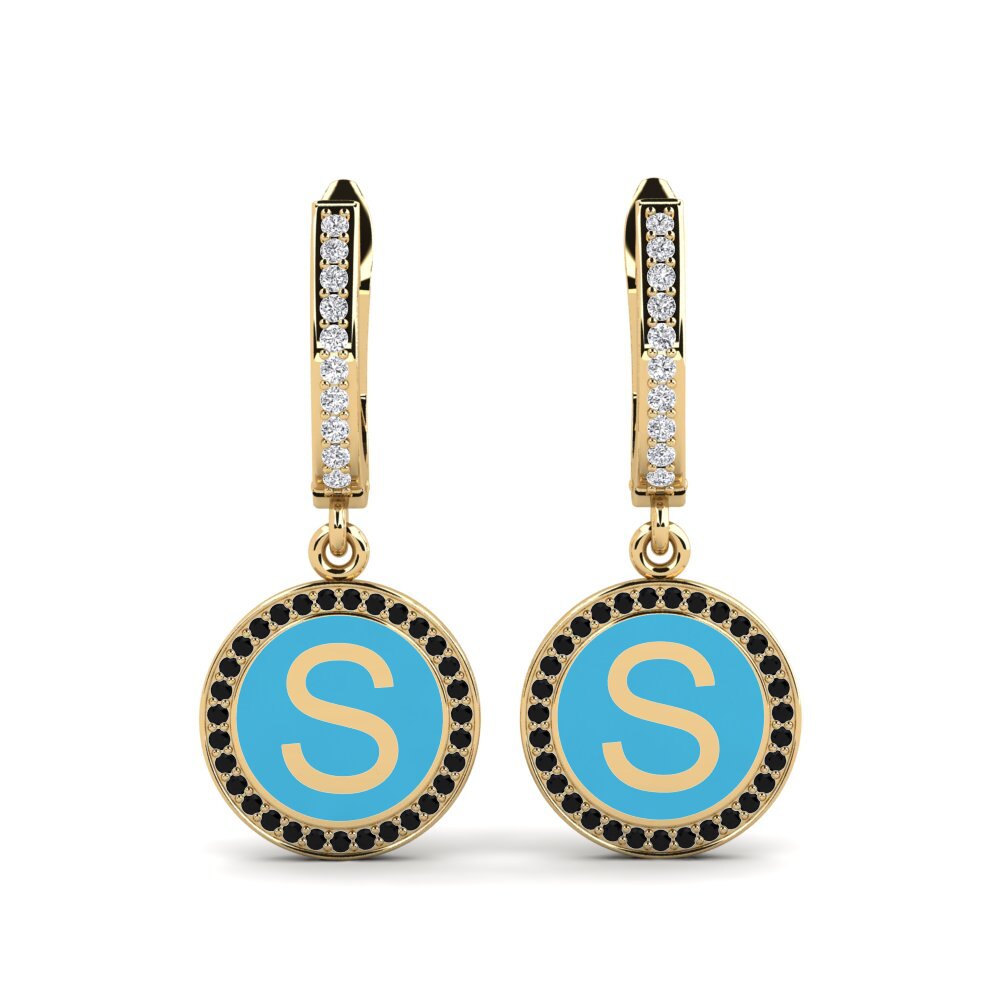 Black Sapphire Women's Earring Elmolt - S