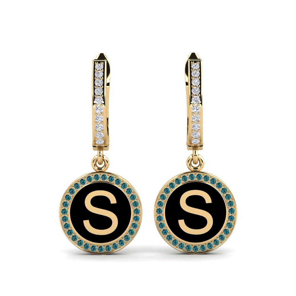 Blue Diamond Women's Earring Elmolt - S