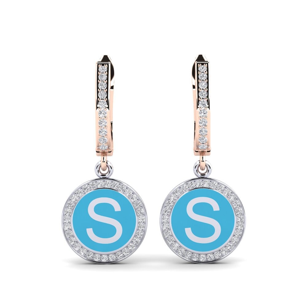 14ct Rose & White Gold Women's Earring Elmolt - S