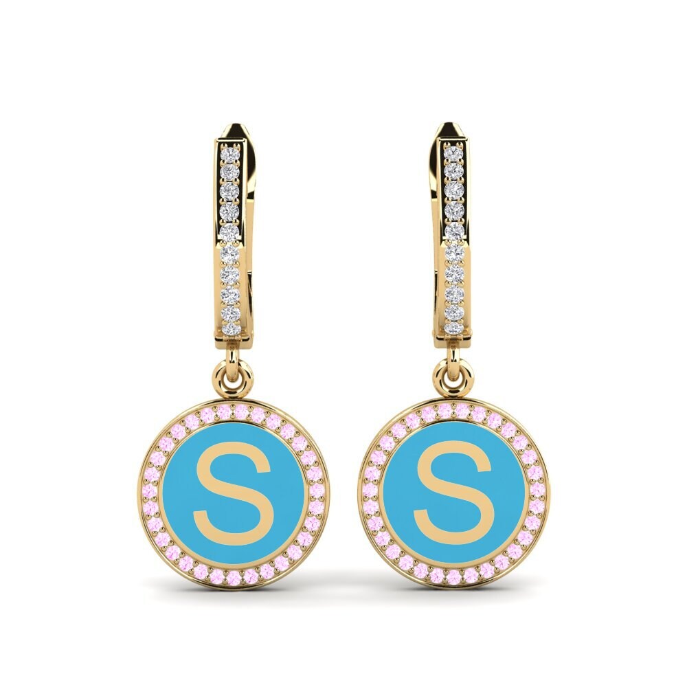 Pink Sapphire Women's Earring Elmolt - S