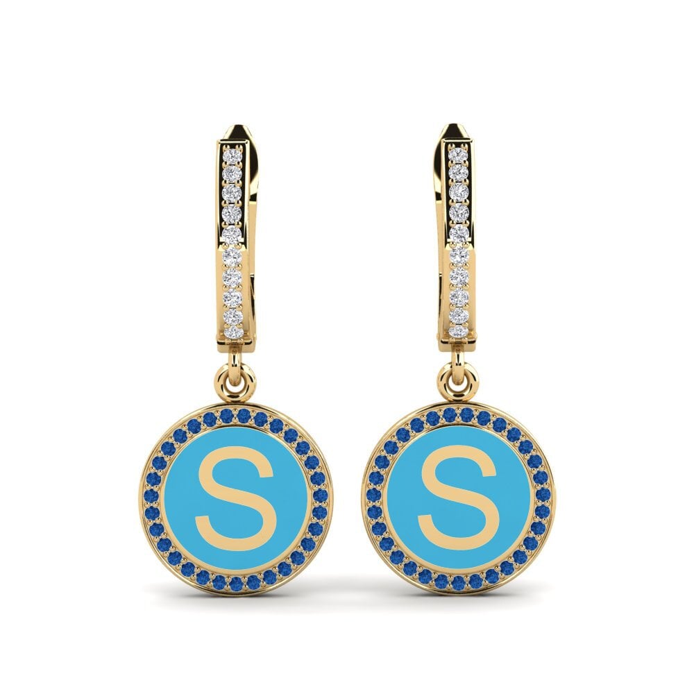 Dark Blue Zirconia Women's Earring Elmolt - S