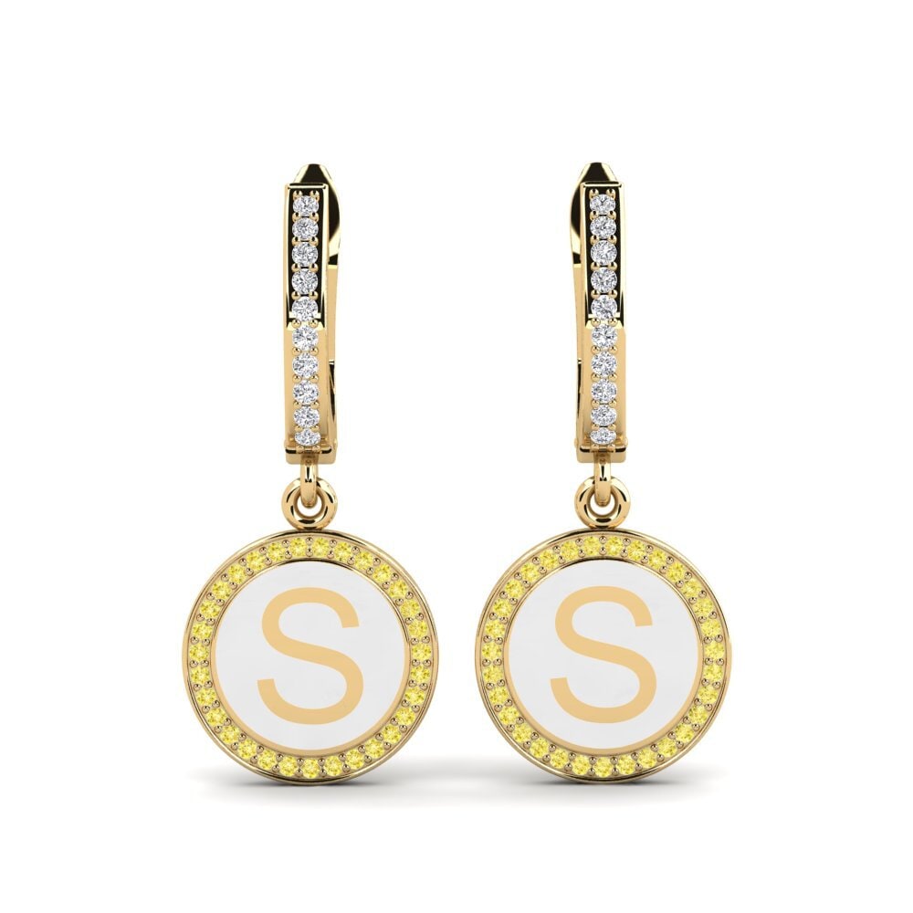 Yellow Sapphire Women's Earring Elmolt - S