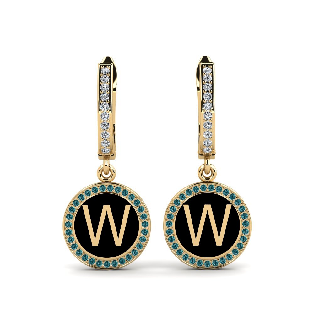 Blue Diamond Women's Earring Elmolt - W