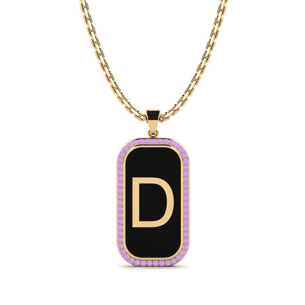 Amethyst Damen anhänger Heure - D