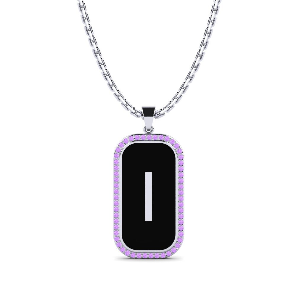 Weißgold 750 Amethyst Damen anhänger Heure - I