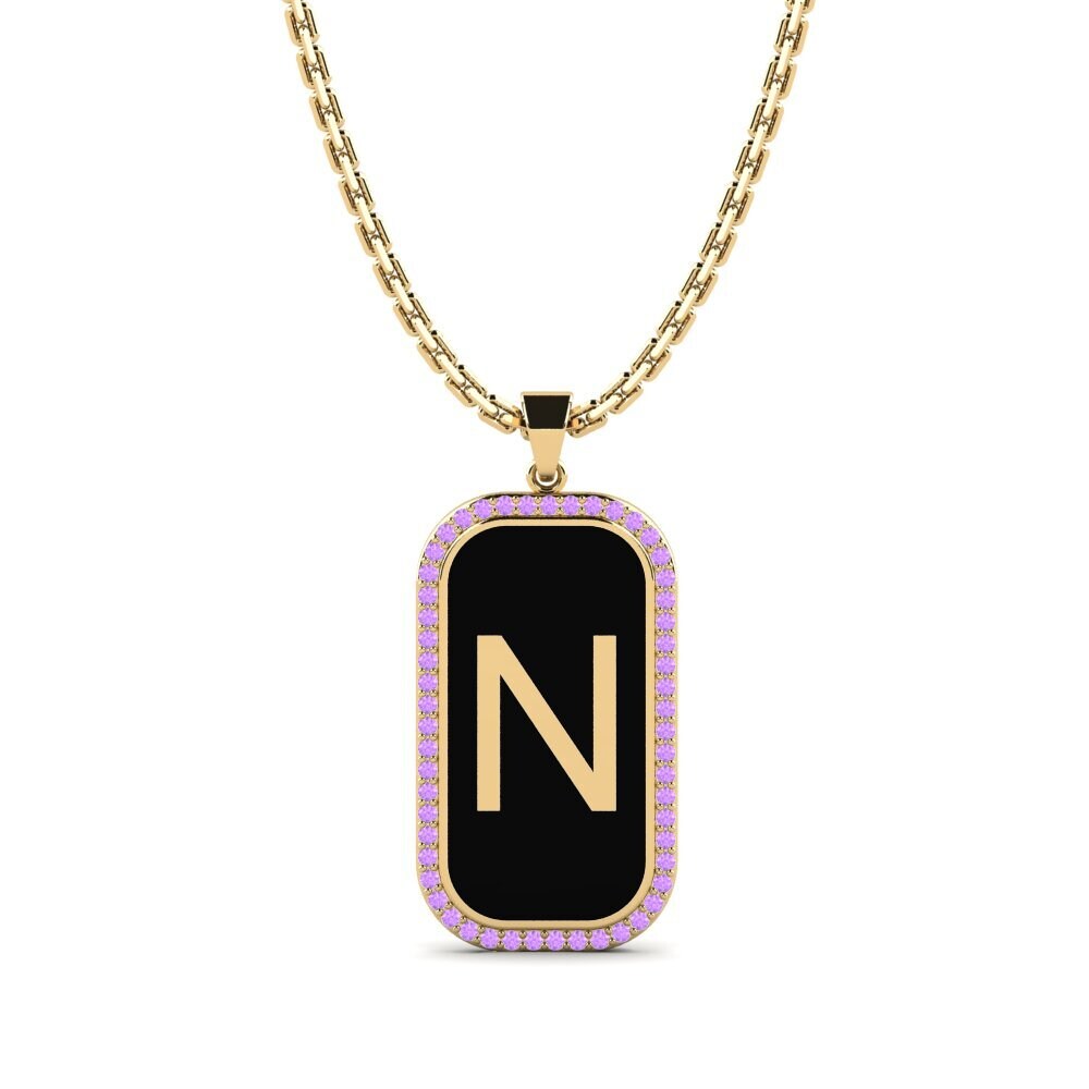 Amethyst Damen anhänger Heure - N