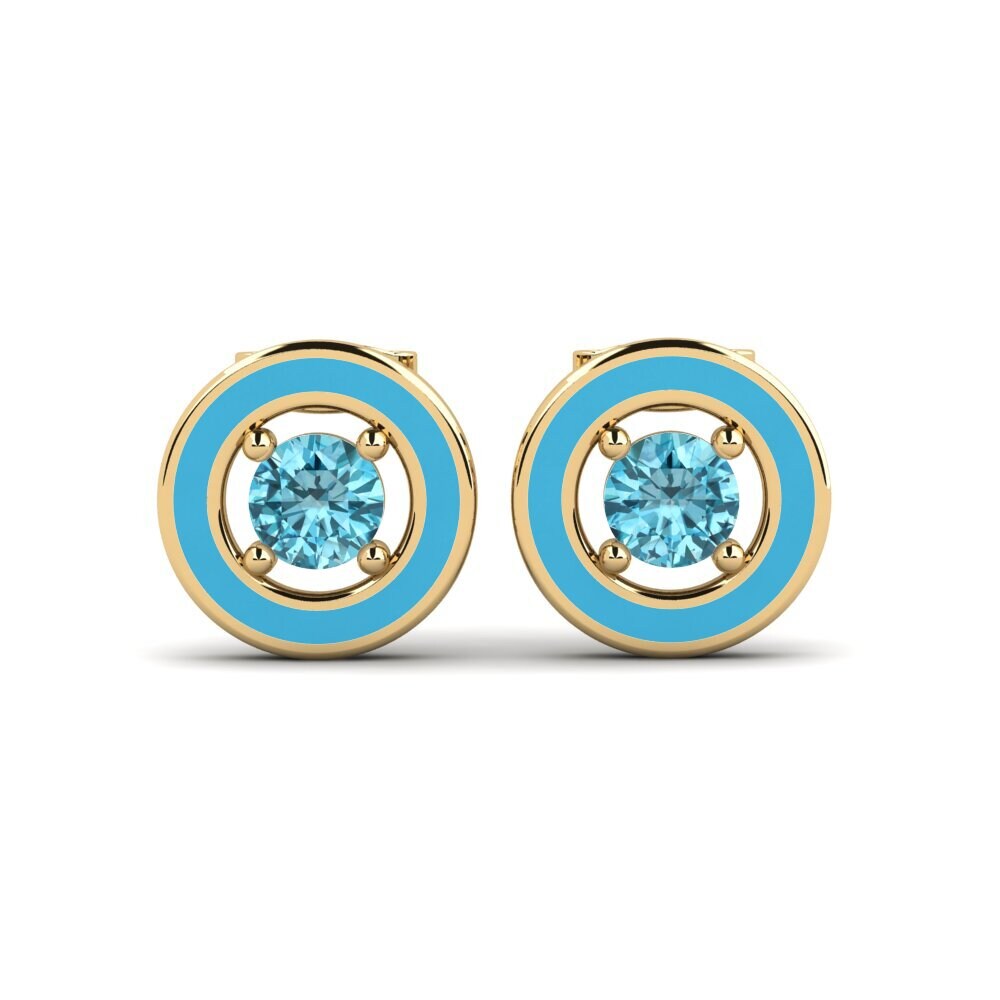 Orecchini Zircone Blu Punti luce
