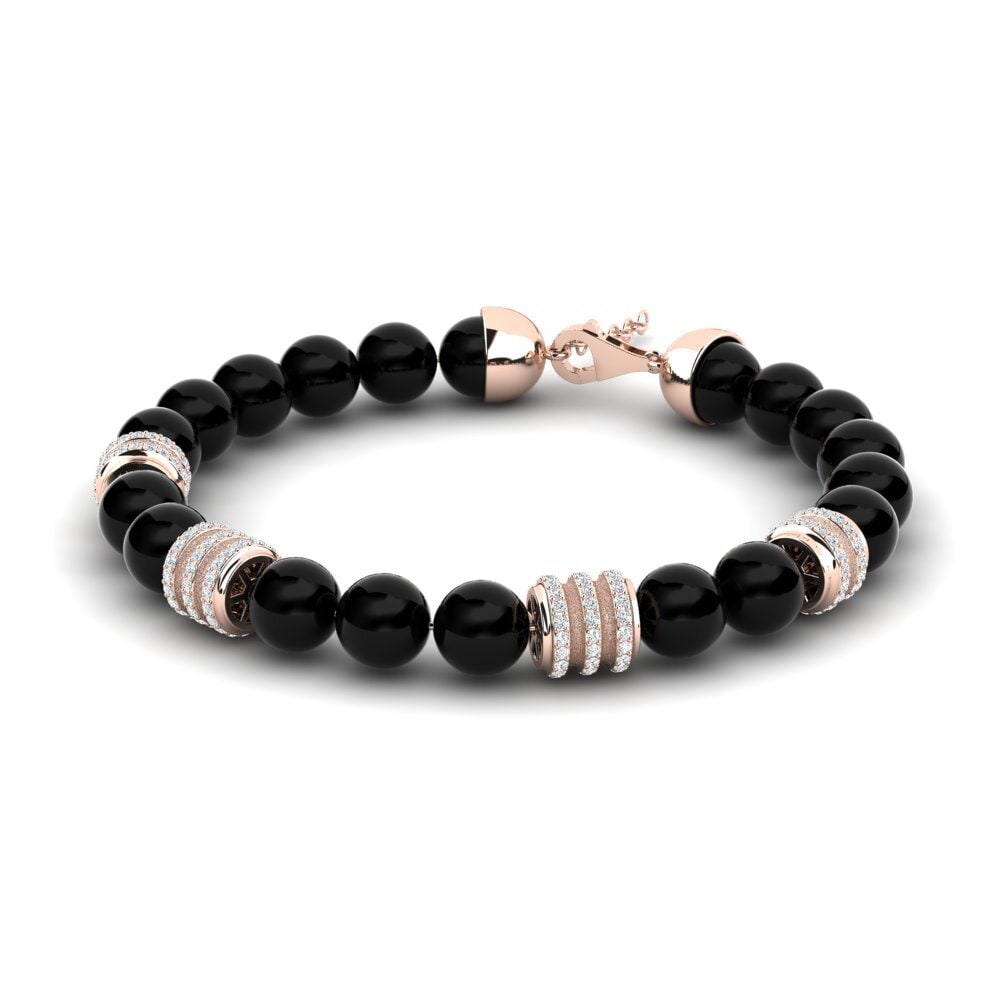 14K Rose Gold Men's Bracelet Clindat