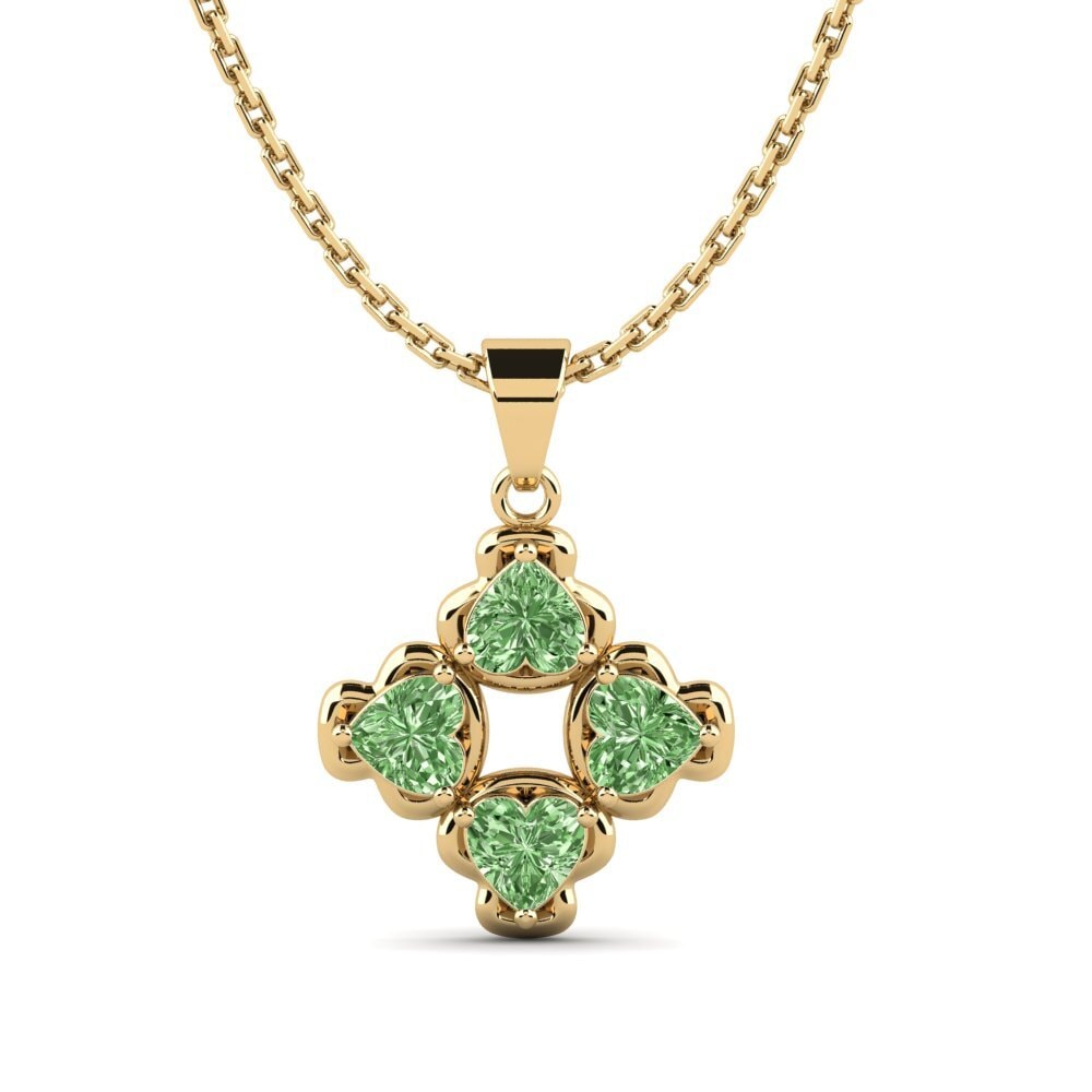 Green Diamond Women's Pendant Accerter