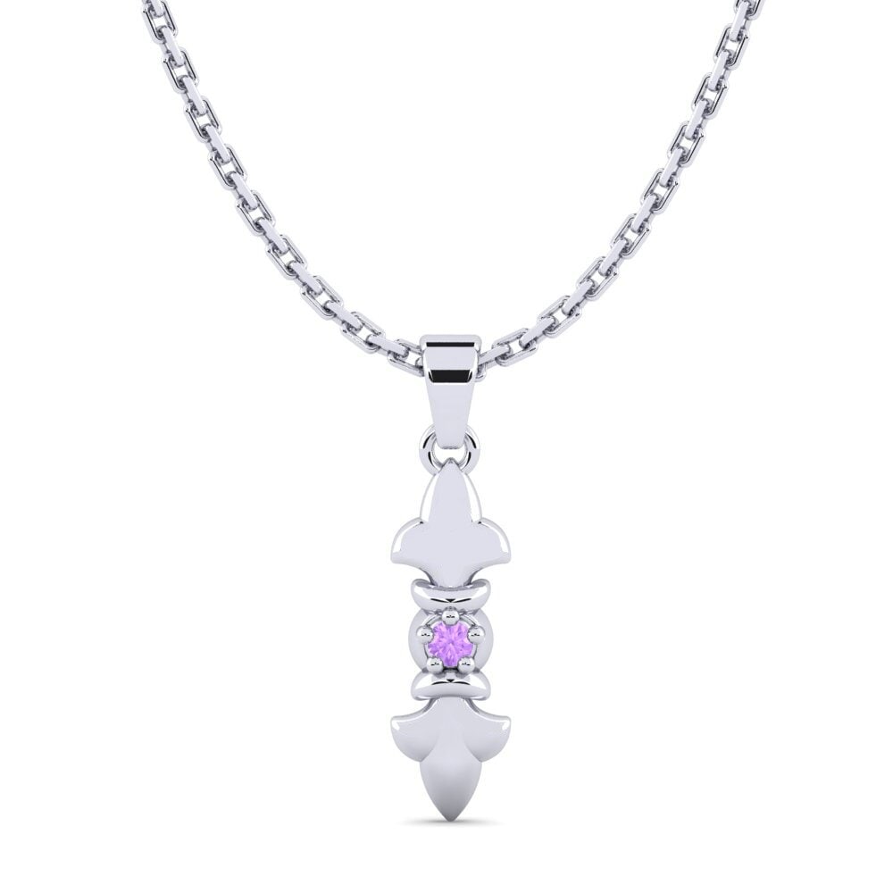 Plata 925 Amatista Colgante de Mujer Alrasa