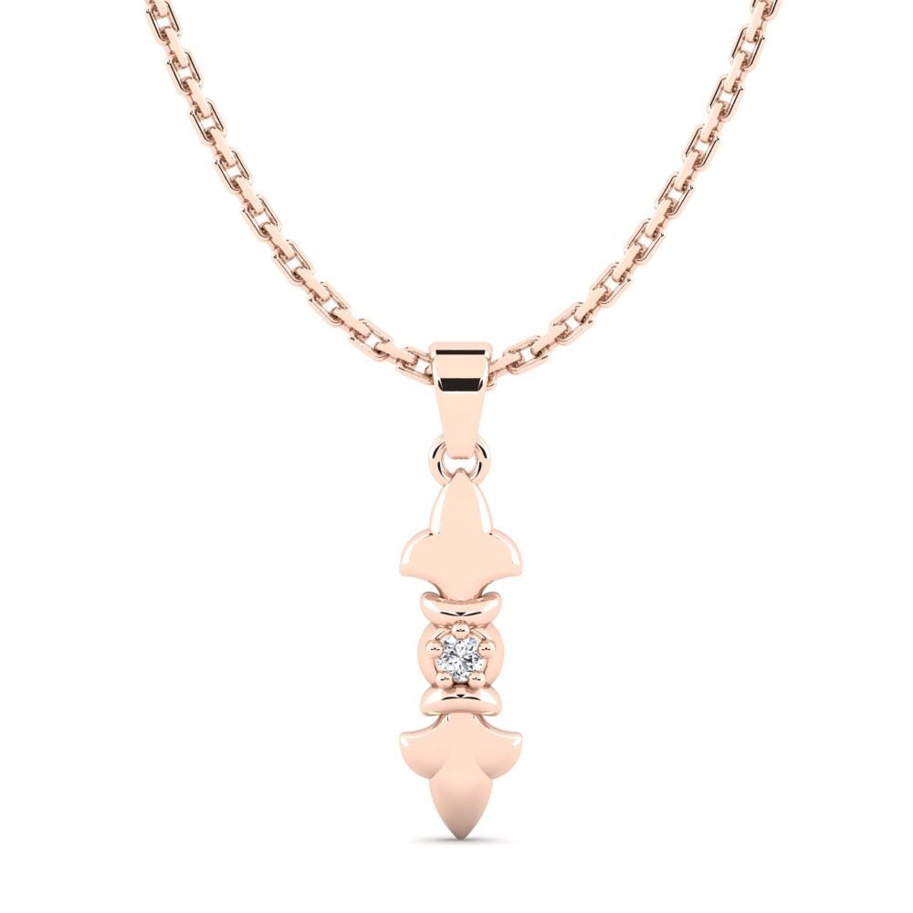 18k Oro Rosa Diamante Colgante de Mujer Alrasa