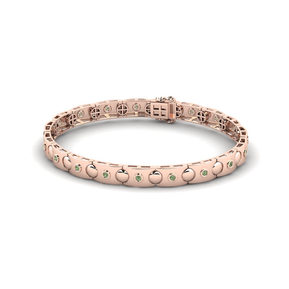 Link Green Diamond 18ct Rose Gold Bracelets