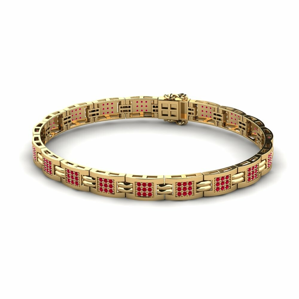Rode Zirkoon Heren armband Breven