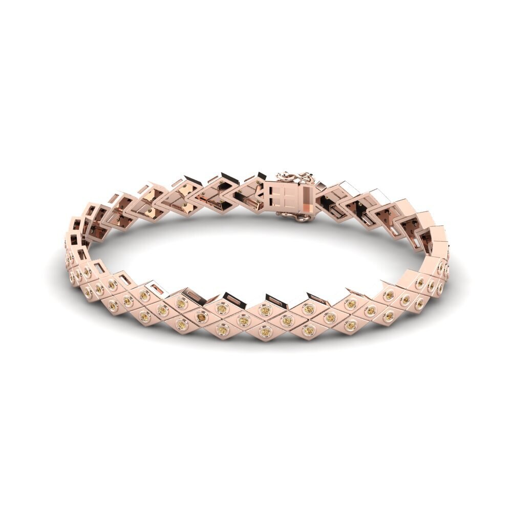 18ct Rose Gold Brown Diamond Men's Bracelet Desiderare