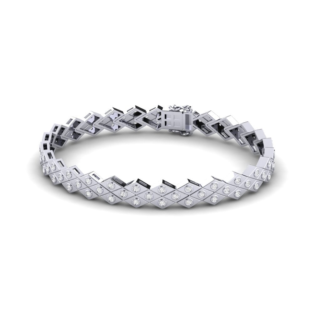 950 Palladium White sapphire Men's Bracelet Desiderare