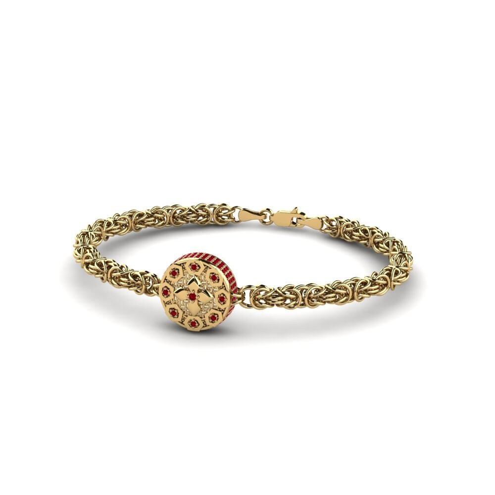 Circonita Roja Pulsera para hombre Dhau