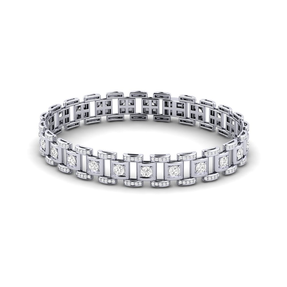 950 Palladium White sapphire Men's Bracelet Diagnostic