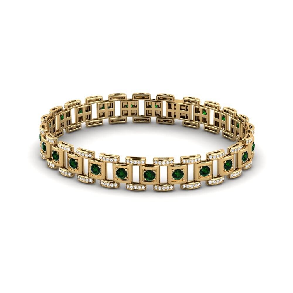Green Tourmaline Men's Bracelet Diagnostic