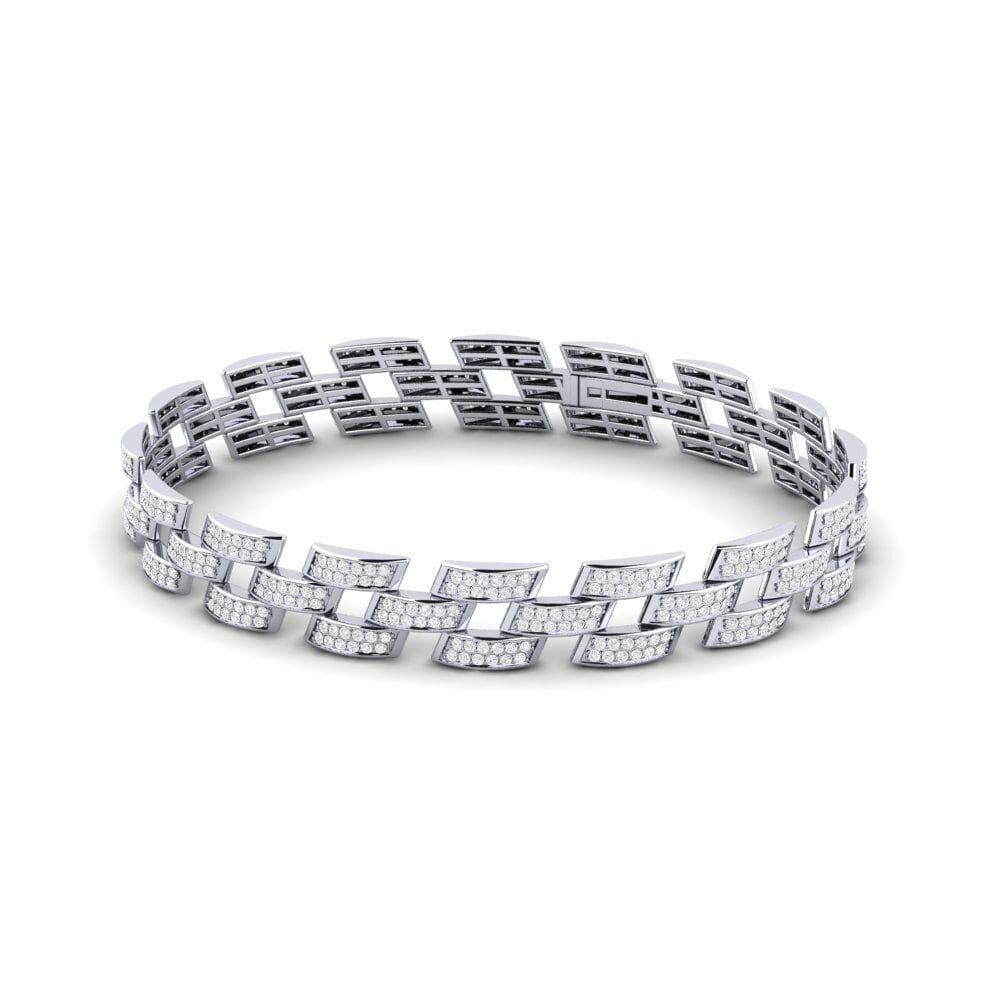 White sapphire Men's Bracelet Diamante