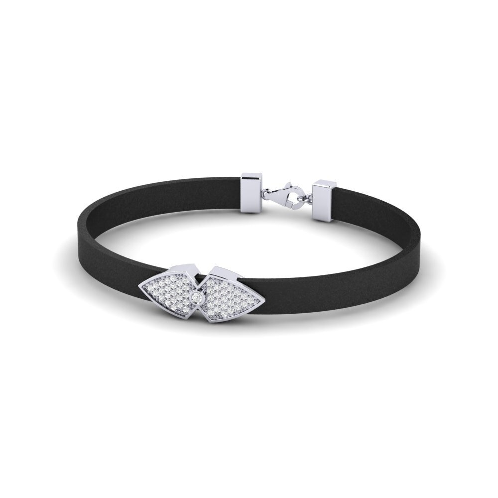950 Palladium White sapphire Men's Bracelet Farabitona