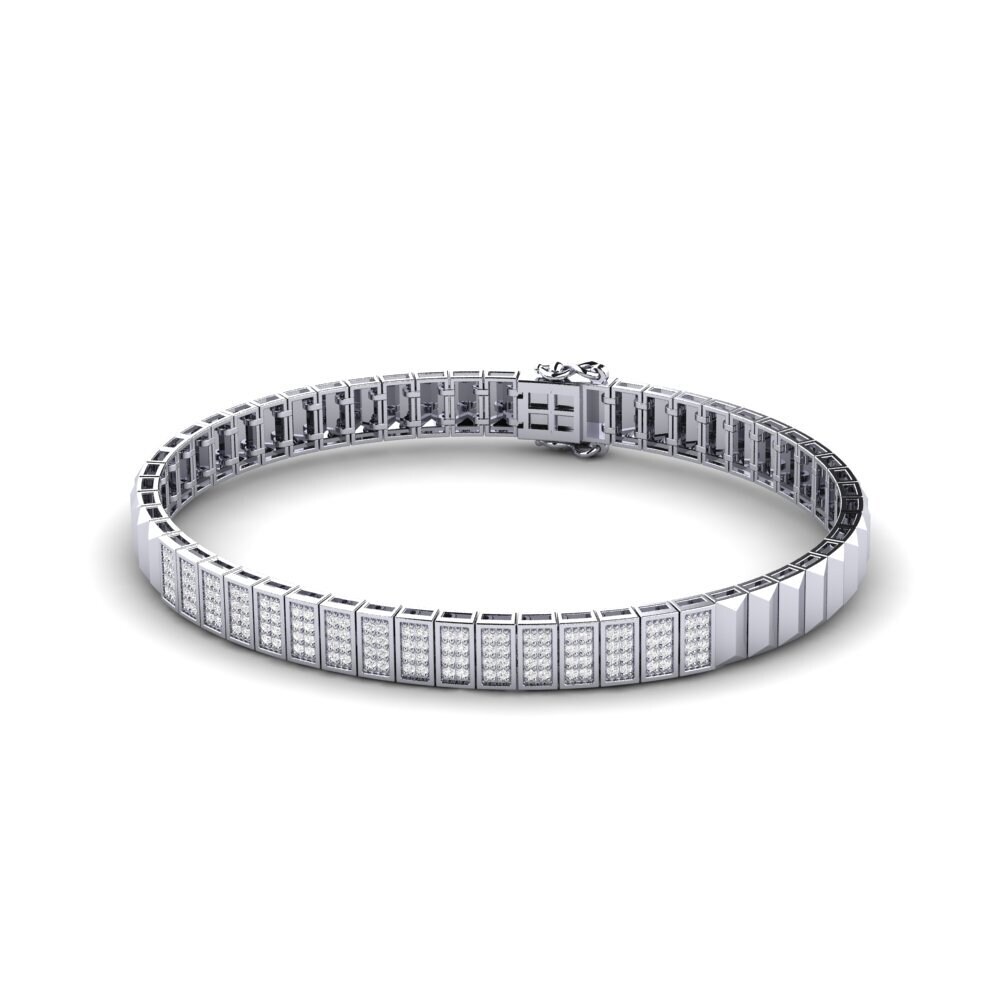950 Palladium White sapphire Men's Bracelet Grangont