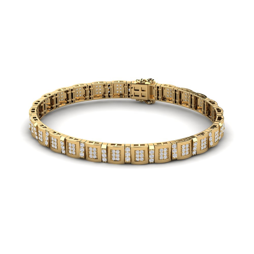 Buy Thick Gold Oval Shaped Diamond Bangle Bracelet Online  The Jewelbox