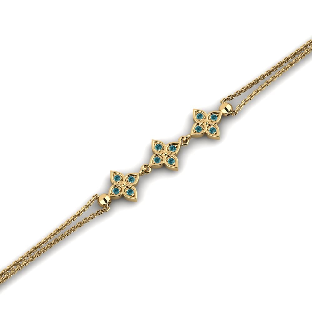 Diamant Bleu Bracelet pour femme Lucren
