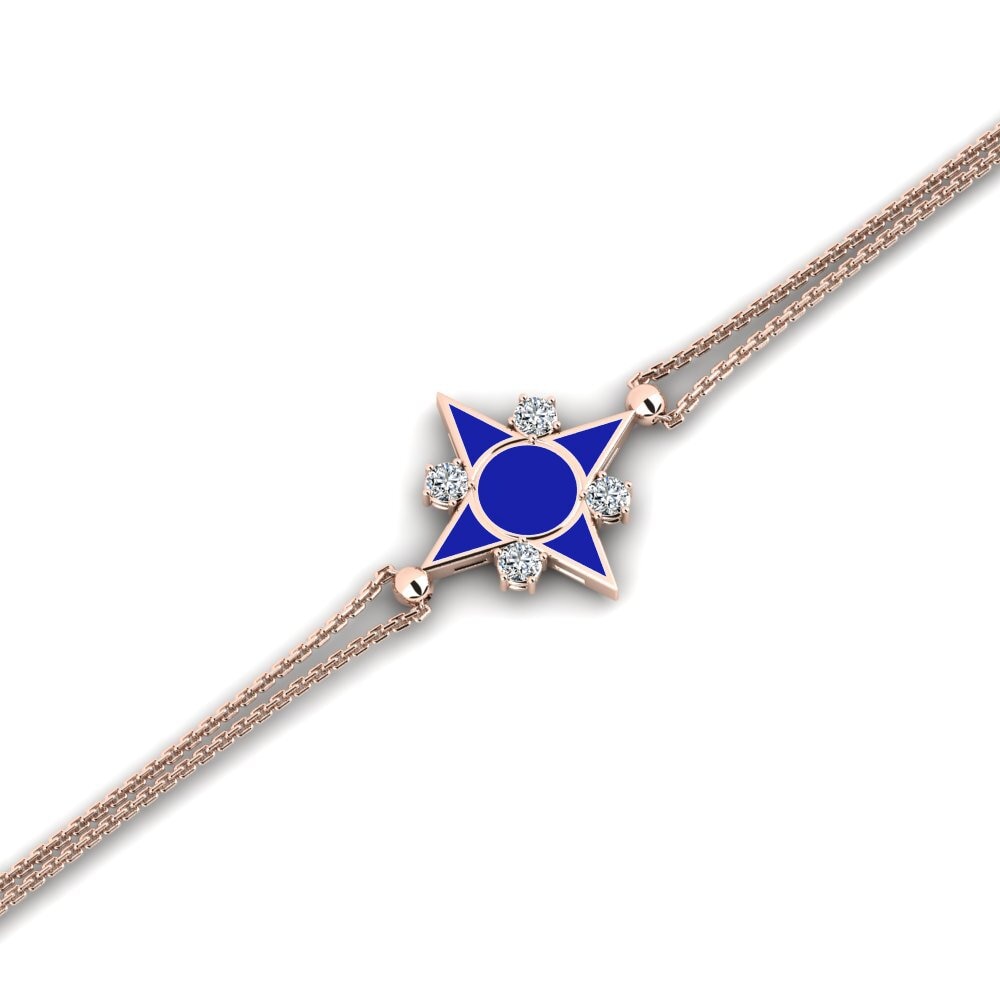 9ct Rose Gold Women's Bracelet Lunatic
