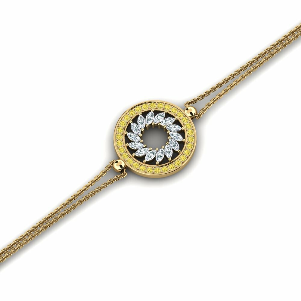 Saphir Jaune Bracelet pour femme Metronome