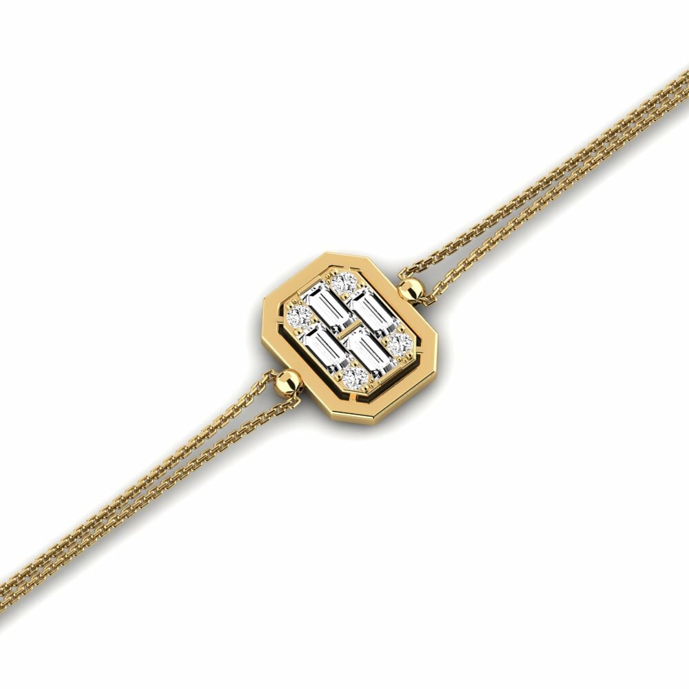 Moissanite Bracelet pour femme Mezedopoleio