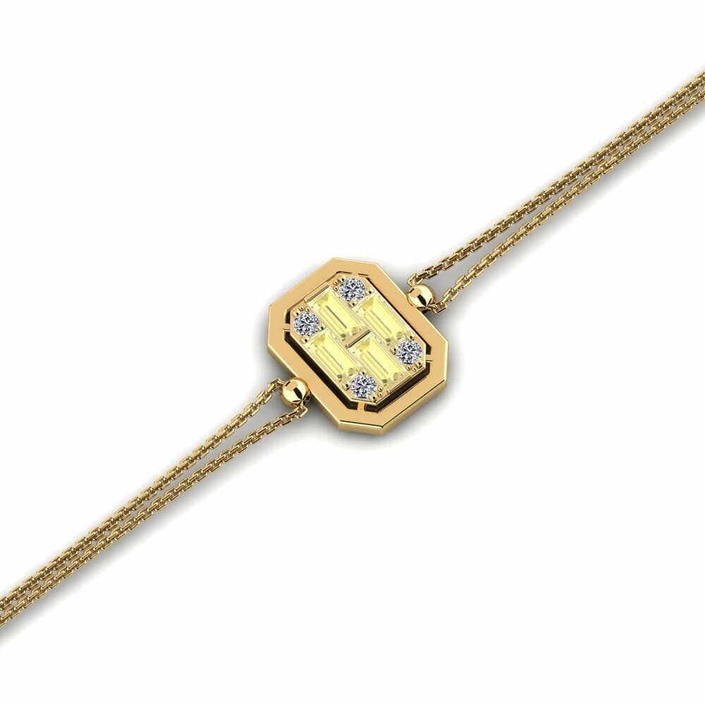 Saphir Jaune Bracelet pour femme Mezedopoleio