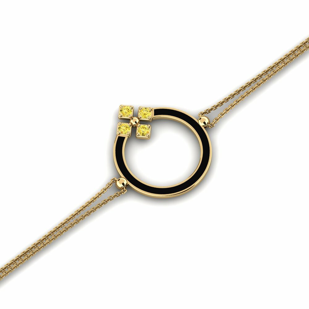 Saphir Jaune Bracelet pour femme Michikor