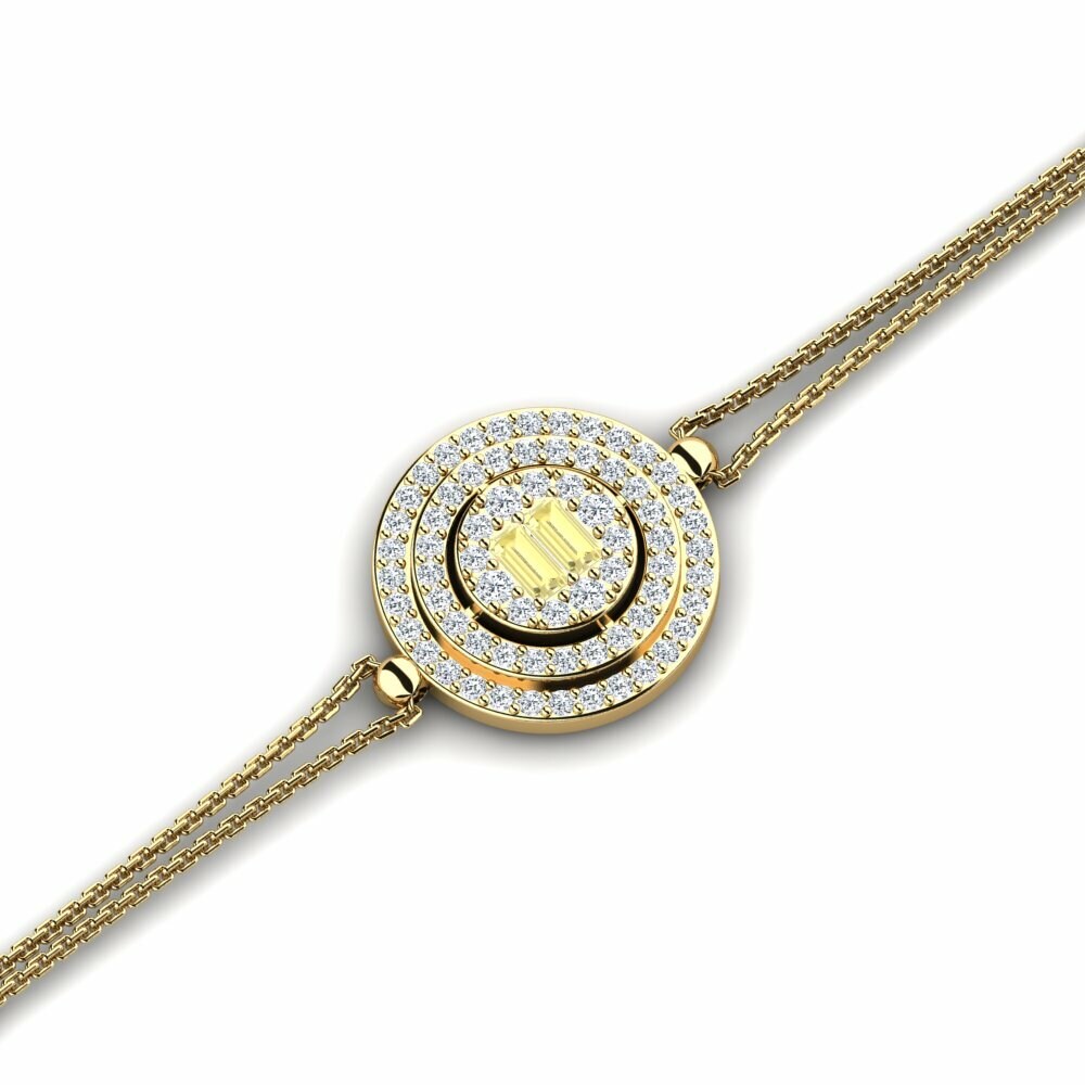 Saphir Jaune Bracelet pour femme Mikelatos