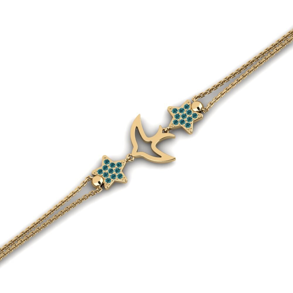 Diamant Bleu Bracelet pour femme Missive