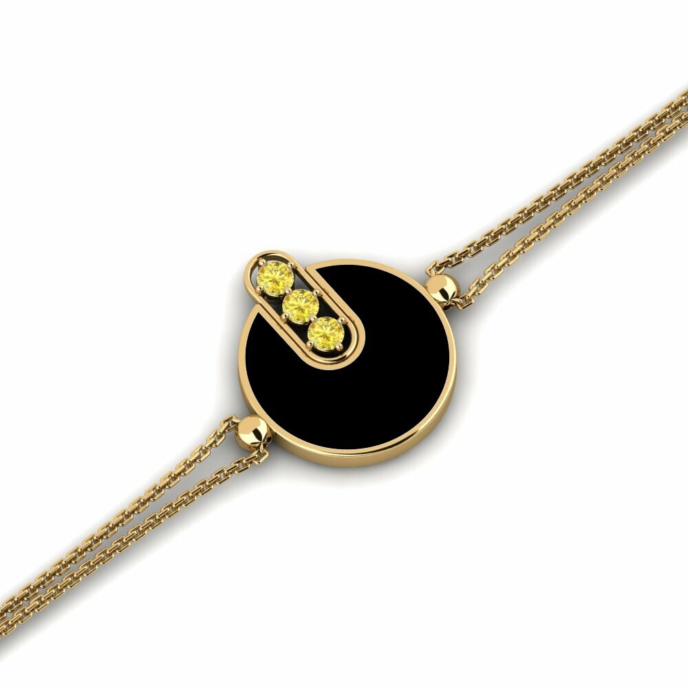 Saphir Jaune Bracelet pour femme Mjolnir
