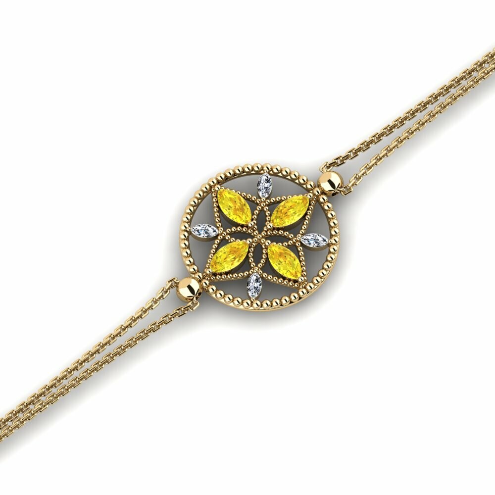 Saphir Jaune Bracelet pour femme Moiresw
