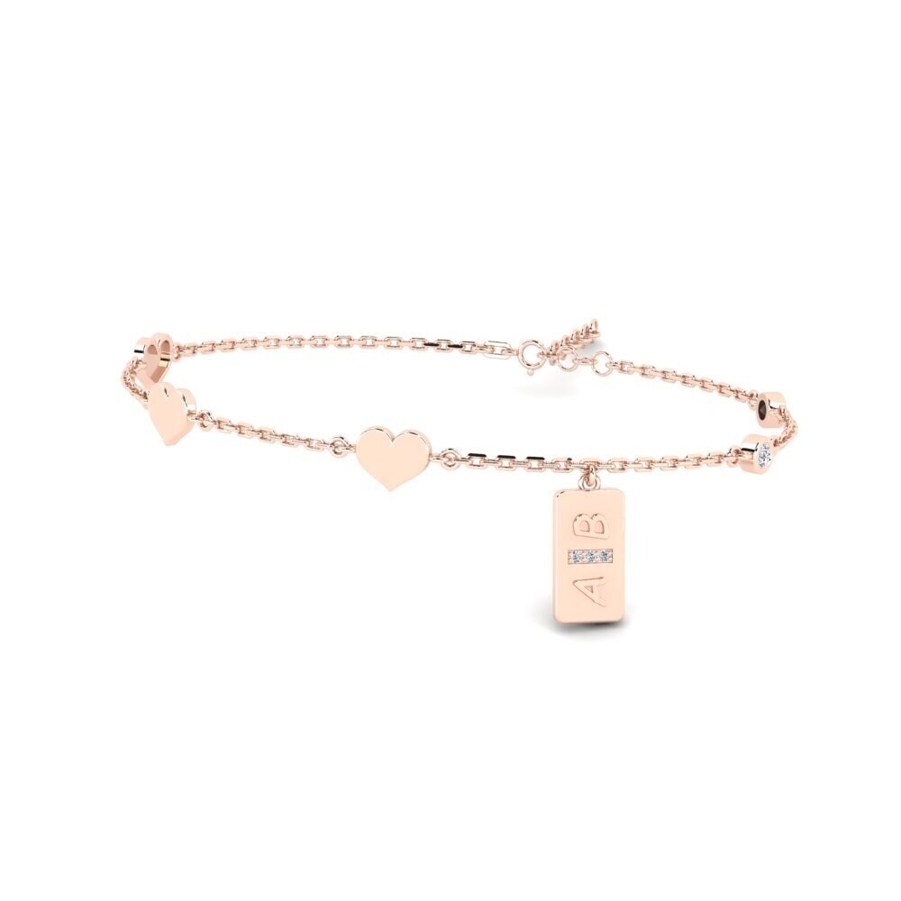 18k Oro Rosa Diamante cultivado en laboratorio Pulsera de Mujer Monarque